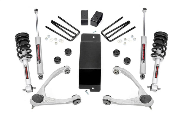 Rough Country Ensemble de rehaussement 3.5 po - 14-16 Silverado / Sierra 1500 avec bras de suspension supérieurs forgés