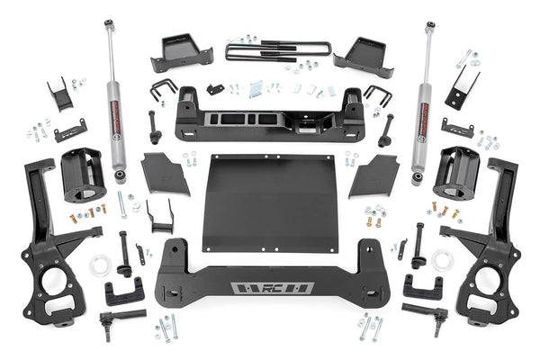 Rough Country 6" Lift Kit — 2019-2024 Chevrolet Silverado 1500, 2.7/3.0L (Excluding Trail Boss/ZR2 and High Country Models with Adaptive Ride Control)