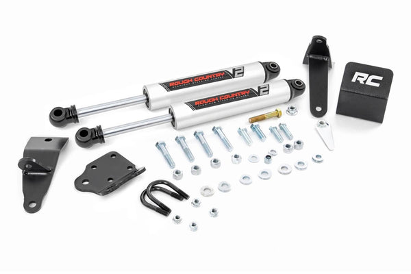 Rough Country Stabilisateur de direction double V2 - 10-13 Ram 2500 4WD - 10-12 Ram 3500 4WD