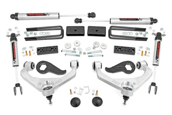 Rough Country 3" Lift Kit with V2 Shocks - 20-26 Silverado/Sierra HD Without Overloads (EXCLUDING AT4X/ZR2)