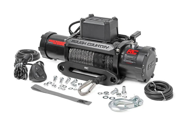 Rough Country Pro Series Winch 12000LB with Synthetic Rope