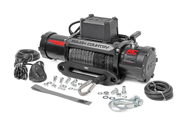 Rough Country Pro Series Winch 9500LB with Synthetic Rope