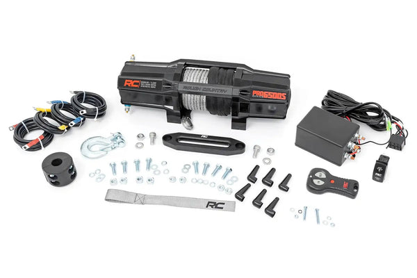 Rough Country UTV Winch 6500LB with Synthetic Rope