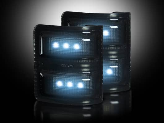 Recon Smokedled Mirror Lens with White Leds - 08-16 Super Duty