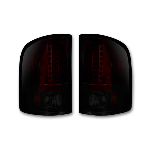 Recon Dark Red Smoked LED Taillights - 07-13 Sierra 1500/ 07-14 HD Except Dually
