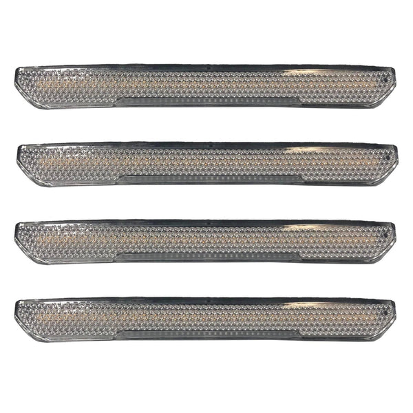 Recon LED Fender Lights - 20-25 Sierra HD - White Leds Clear Lens W/ Chrome Trim