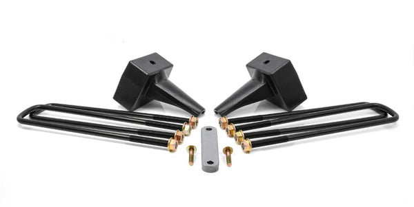 Rugged Off Road 5" Flat Rear Block Kit for 2 Piece Drive Shaft - 11-19 Super Duty Dually - Includes Carrier Bearing Spacer