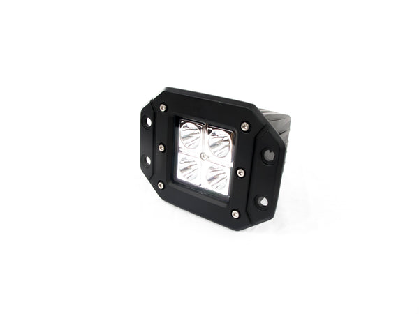 Race Sport Phare ponctuel DEL 3x3 haute puissance à montage encastré 12W 4 DEL