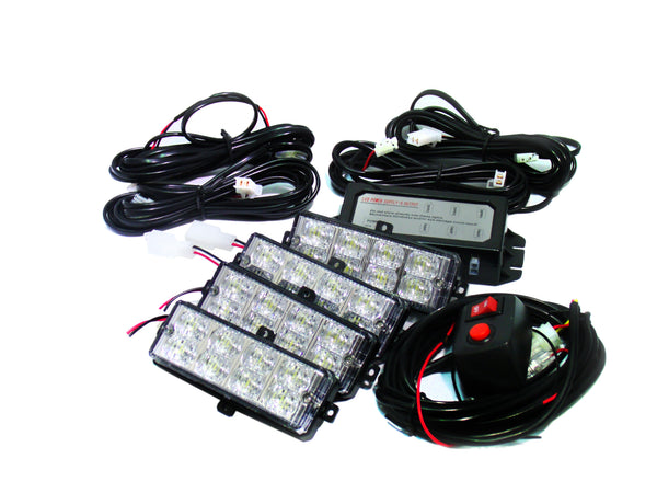 Race Sport (4) LED Grille Strobe Light Kit (Amber)