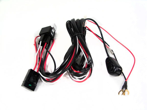 Race Sport Faisceau de câblage universel pour barre lumineuse avec interrupteur (pour projecteurs et barres de 8 po-32 po seulement) - 2 sorties