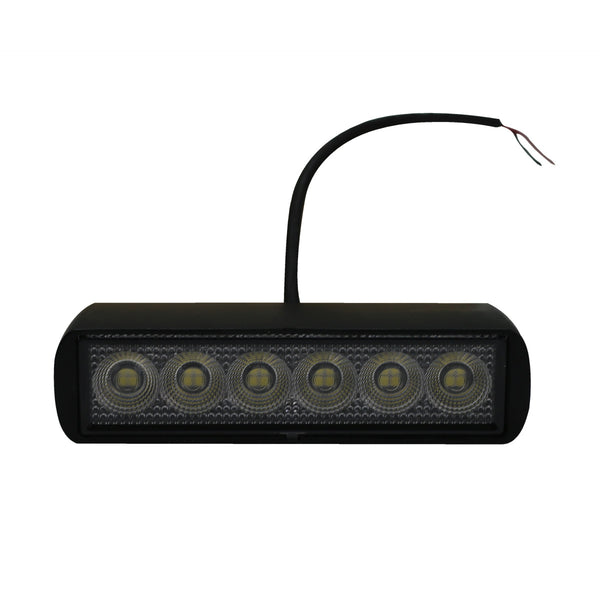 Race Sport 6 x 1.5in 24-Watt Rectangle IQ Series Auxiliary LED Flood Beam Light - Industrial Grade Quadruplex Optical System