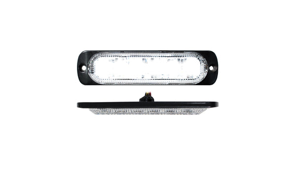 Race Sport 6-LED Ultra Slim Flush Mount 19-Flash Pattern Marker Strobe Light (White)