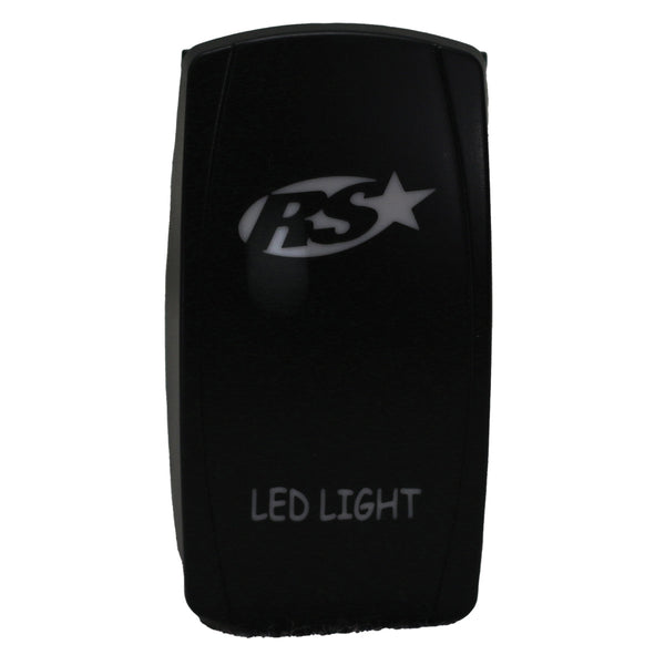 Race Sport Traverse - 3 Position Way LED Logo Rocker Switch with 4-Pins - Middle Off, Function 1 Up, Function 2 Down
