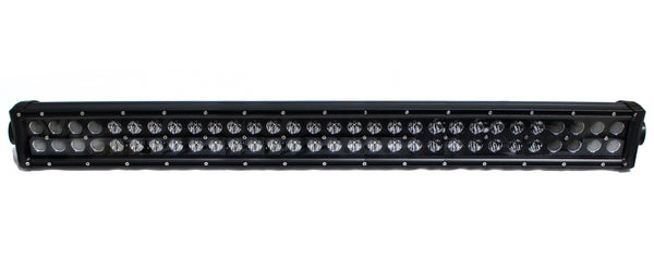 Race Sport BLACKED OUT Series 30in Straight, Double Row, Silver Combo-Flood/Beam Straight Hi Performance Light Bar 180w