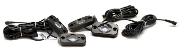4-Pod RGB Flood Rock Light Kit High Power Diodes 90 degree ColorSMART L8 Series Race Sport Lighting