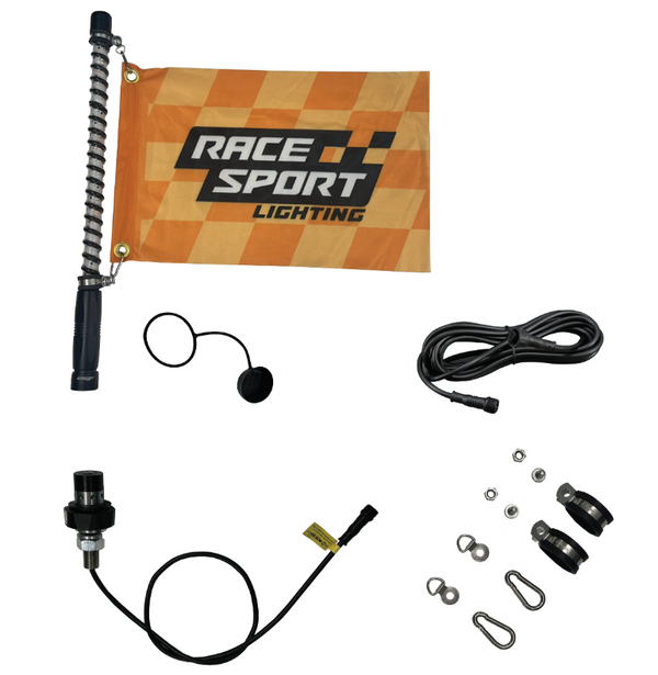 Race Sport ColorTRAIL 2ft Offroad LED RGBW LED Whip with Impact Protection Ribs - 1007835