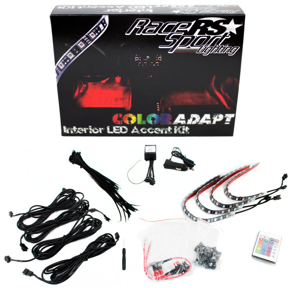 Race Sport ColorADAPT Adaptive RGB LED Flexible Interior Kit with Key Card RGB Remote