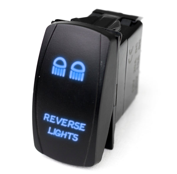 Race Sport LED Rocker Switch with Blue LED Radiance (Reverse Lights) (RSLE22B)