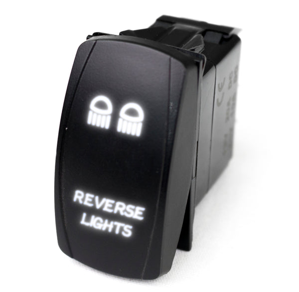 Race Sport LED Rocker Switch with White LED Radiance (Reverse Lights)