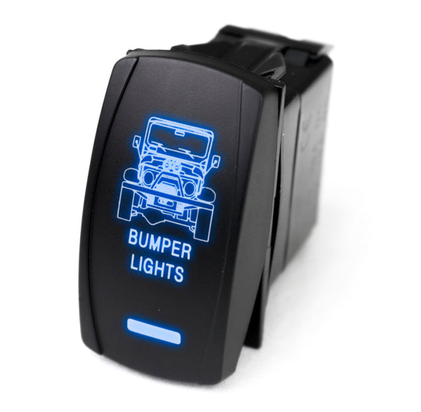 Race Sport LED Rocker Switch w/ Blue LED Radiance - Bumper Lights
