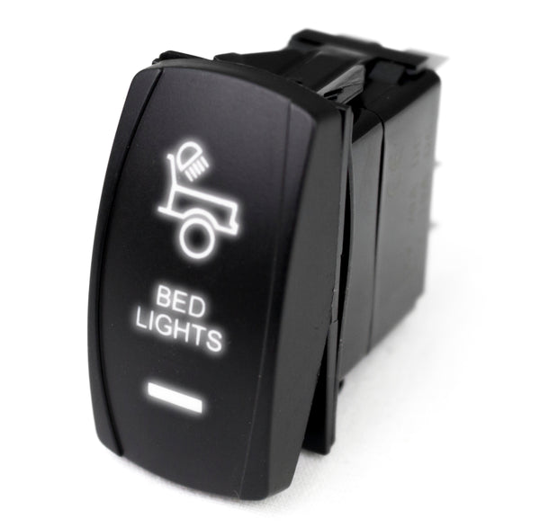 Race Sport LED Rocker Switch w/ White LED Radiance (Bed Lights)