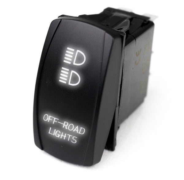 Race Sport LED Rocker Switch w/ White LED Radiance (Off-road Lights) (RSLJ11W)