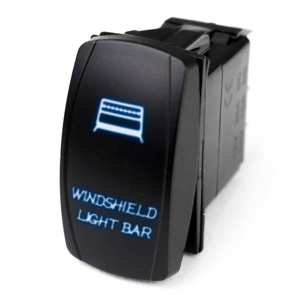 Race Sport LED Rocker Switch w/ Blue LED Radiance (Windshield Light Bar)