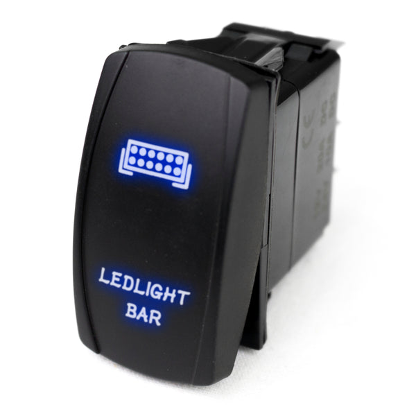 Race Sport LED Rocker Switch w/ Blue LED Radiance (LED Light Bar) (RSLJ34B)