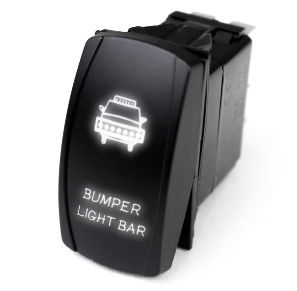 Race Sport LED Rocker Switch w/ White LED Radiance (Bumper Light Bar)