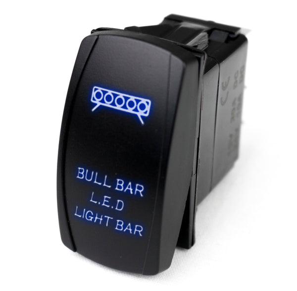 Race Sport LED Rocker Switch w/ Blue LED Radiance (Bull Bar LED Light Bar)