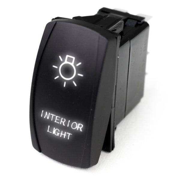 Race Sport LED Rocker Switch w/ White LED Radiance (Interior Lights)