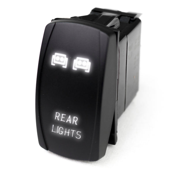 Race Sport LED Rocker Switch w/ White LED Radiance (Rear Lights)