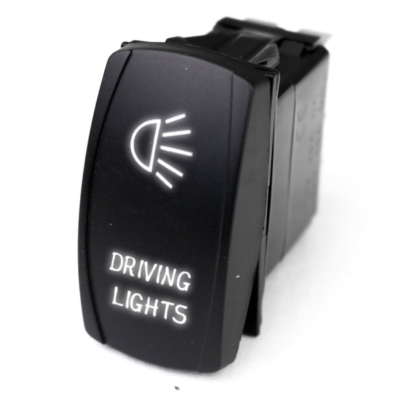 Race Sport LED Rocker Switch w/ White LED Radiance (Driving Lights)