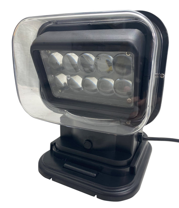 Race Sport Motorized 50W LED Spot Light w/ Remote 360 degree / 120 vertical Swivel Functionality (Black)