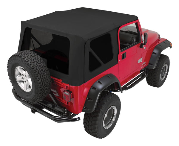 RT Offroad Black OEM Replacement Soft Top for 1997-06 TJ Wrangler w/ Full Steel Doors (RT10215T)