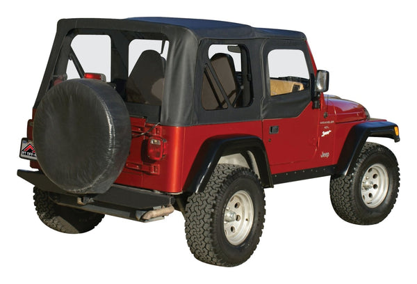 RT Offroad Black OEM Replacement Soft Top for 1997-06 TJ Wrangler w/ Soft Upper Doors (RT10335)