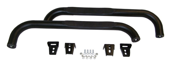 RT Offroad 3" Black Tubular Side Steps for 87-06 Jeep YJ, TJ Wrangler w/o Unlimited