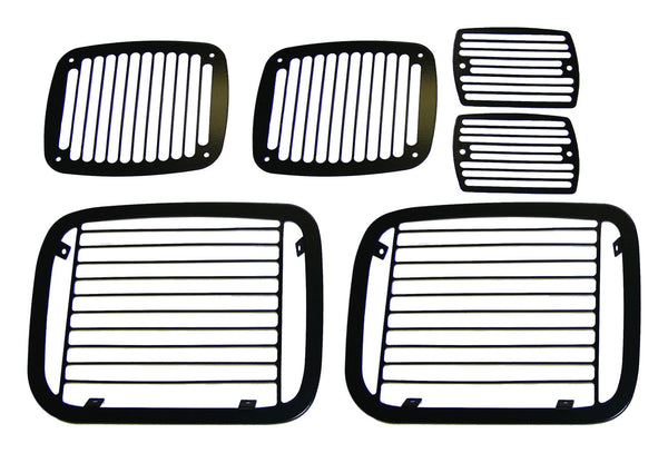 RT Offroad Headlight / Tail Light Guard Set — 1987-1995 Jeep Wrangler (RT26034)