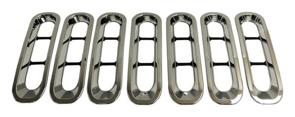 RT Offroad 7-Piece Chrome Plastic Grille Inserts for Jeep JK Wrangler
Snap-In Pieces (RT26055)