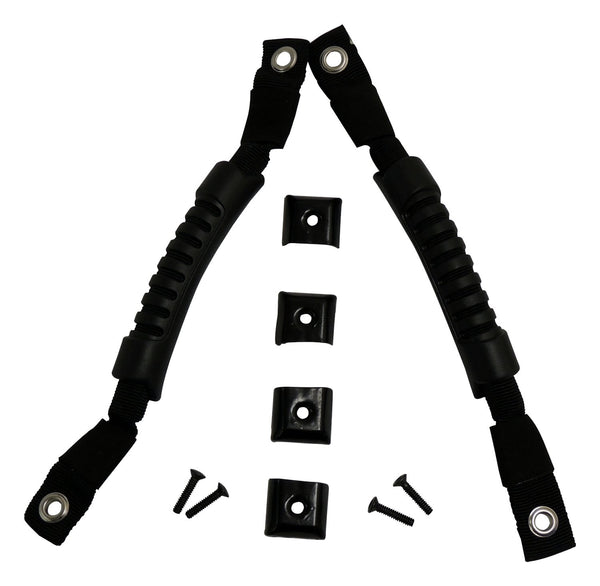 RT Offroad Door Handle Set, Left and Right, Black, Rubber Grips and Hardware