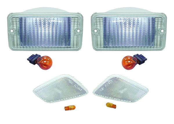 RT Offroad Front Clear Parking & Side Marker Lamp Kit for 97-06 Jeep TJ Wrangler