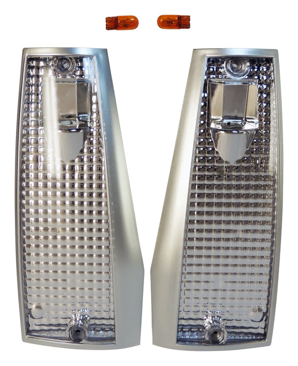 RT Offroad Clear Side Marker Light Kit - 84-96 XJ Cherokee, MJ Comanche w/o Duel Headlights