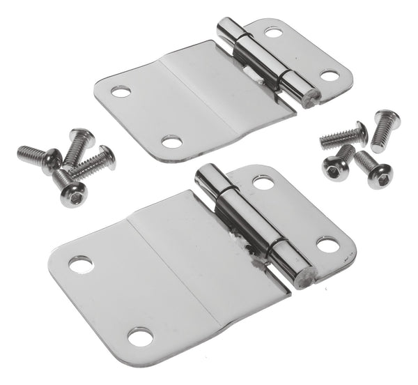 RT Offroad Polished Stainless Steel Lower Tailgate Hinge Set for 1976-1986 Jeep CJ-7, CJ-8