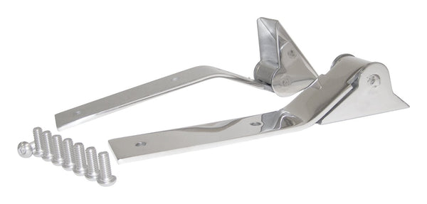 RT Offroad Stainless Tailgate Hinge Set, Upper & Lower — 1987-1995 Jeep Wrangler (RT34049)
