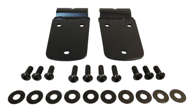 RT Offroad Hood Hinge Set, Left & Right, Matte Black, Powder Coated Stainless Steel — for select Jeep vehicles (RT34091)