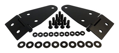 RT Offroad Ensemble de charnières de capot gauche et droite en inox à revêtement en poudre pour certains véhicules Jeep - noir mat (RT34095)