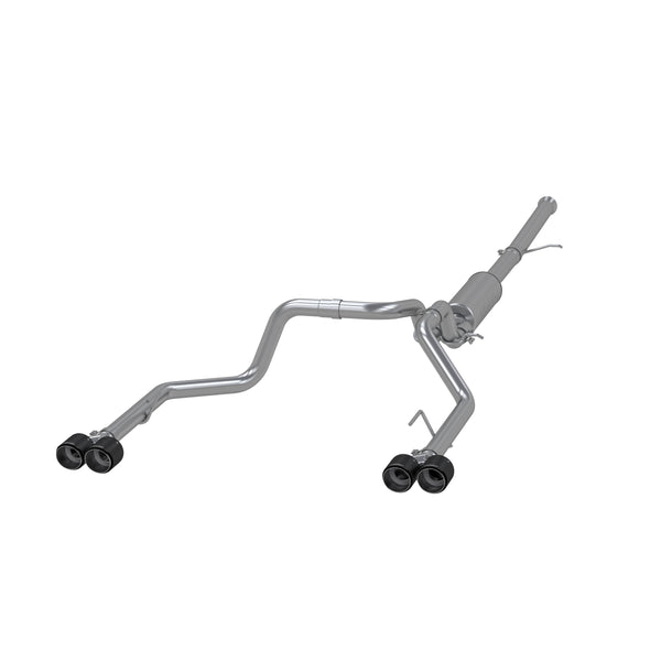 MBRP 3in. Cat-Back. 2.5in. Dual Split Rear. T304. Quad CF Tips
