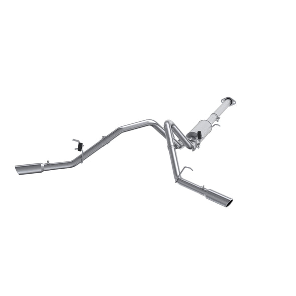 MBRP 3in. Cat-Back. 2.5in. Dual Split Side Exit. AL — 2007-2008 Chevrolet Silverado 1500, GMC Sierra 1500, select trims (S5038AL)