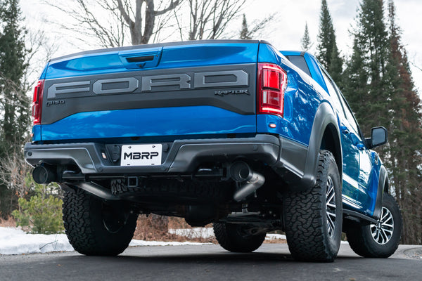 MBRP 3in. Resonator Back. Dual Rear Exit. T409 — 2017-2020 Ford F-150