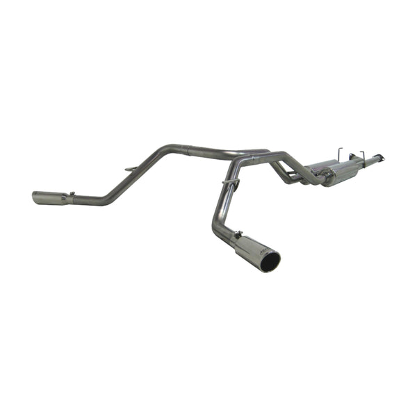 MBRP 2.5in. Cat-Back. Dual Split Side Exit. T409 — 2007-2009 Toyota Tundra, select trims (S5306409)